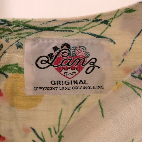 RARE VINTAGE LANZ GARDEN PARTY FLORAL MAXI DRESS - Picture 6 of 9